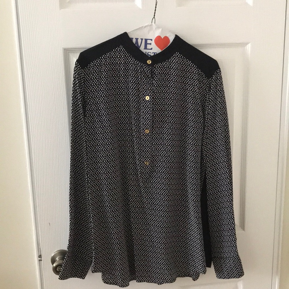 C Wonder Black and White silk Tunic!